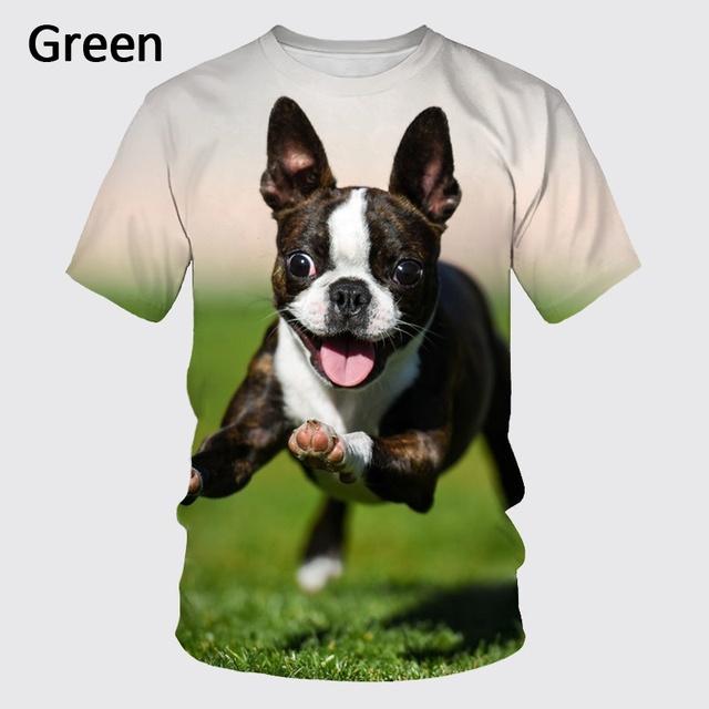 Sommer Männer T-Shirt Mode Top Halloween Deutscher Schäferhund Muster 3D Druck Tier Hund Niedlich Hip Hop Spaß Oansatz Top tees XS von Joom DACH