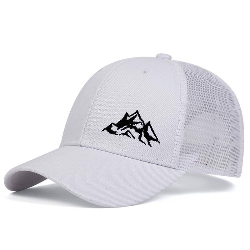 Sommer Mesh Männer Hut Mode Bergkette Stickerei Golf Caps Outdoor Sport Baseball Cap Atmungsaktiv Hut Trucker Hüte weiß von Joom DACH