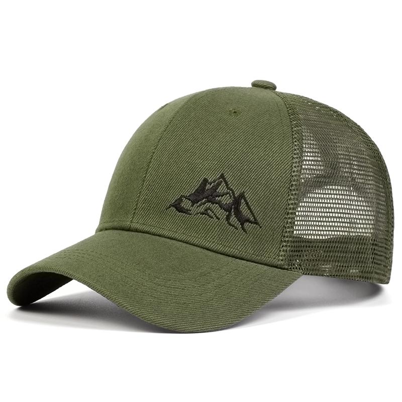 Sommer Mesh Männer Hut Mode Bergkette Stickerei Golf Caps Outdoor Sport Baseball Cap Atmungsaktiv Hut Trucker Hüte armee grüne von Joom DACH