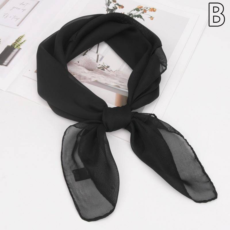 Sommer Mode Chiffon Einfarbig Schal Damen Kopf Hals Quadrat Schal Schals Weibliche Haar Krawatten Bands Halstuch Schals von Joom DACH