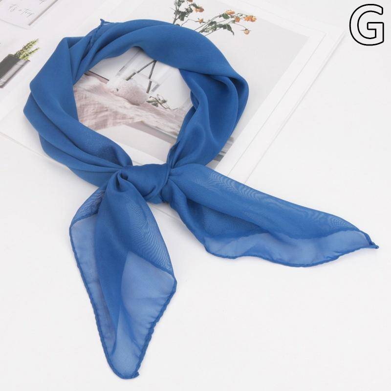 Sommer Mode Chiffon Einfarbig Schal Damen Kopf Hals Quadrat Schal Schals Weibliche Haar Krawatten Bands Halstuch Schals von Joom DACH