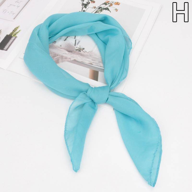 Sommer Mode Chiffon Einfarbig Schal Damen Kopf Hals Quadrat Schal Schals Weibliche Haar Krawatten Bands Halstuch Schals von Joom DACH