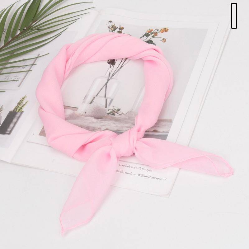 Sommer Mode Chiffon Einfarbig Schal Damen Kopf Hals Quadrat Schal Schals Weibliche Haar Krawatten Bands Halstuch Schals von Joom DACH