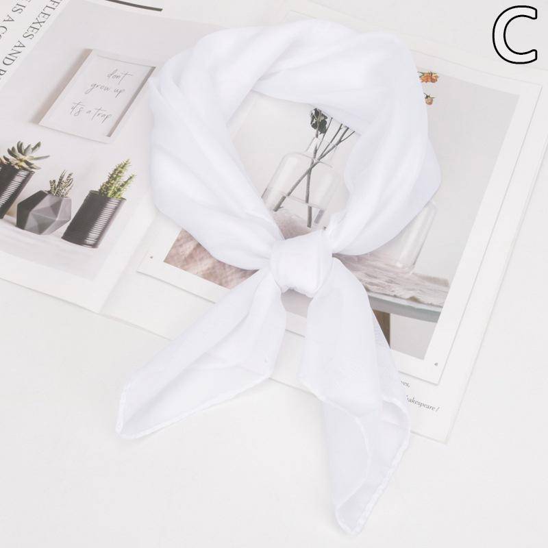Sommer Mode Chiffon Einfarbig Schal Damen Kopf Hals Quadrat Schal Schals Weibliche Haar Krawatten Bands Halstuch Schals von Joom DACH