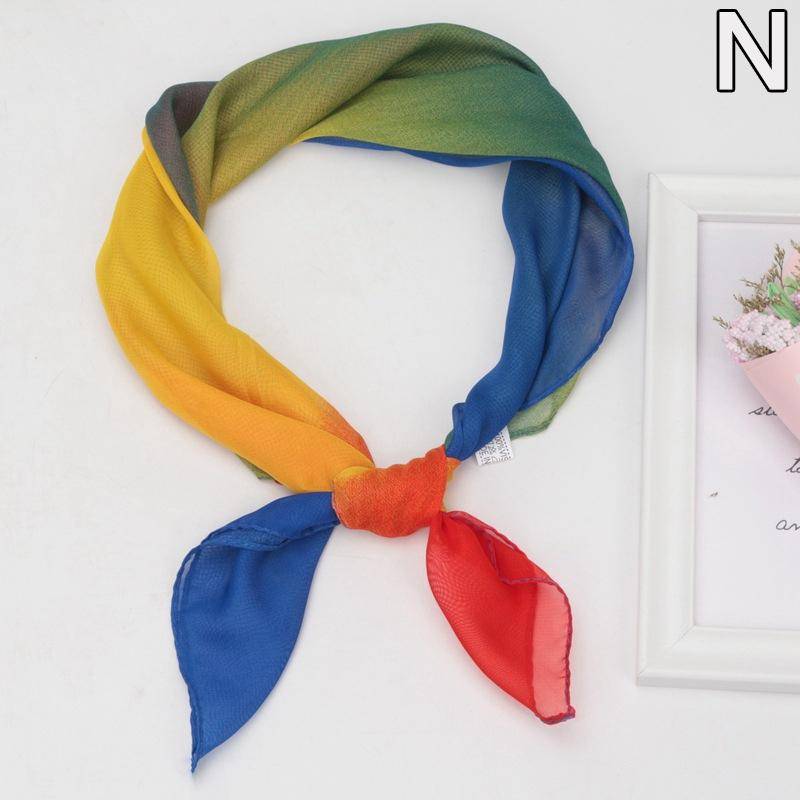 Sommer Mode Chiffon Einfarbig Schal Damen Kopf Hals Quadrat Schal Schals Weibliche Haar Krawatten Bands Halstuch Schals von Joom DACH