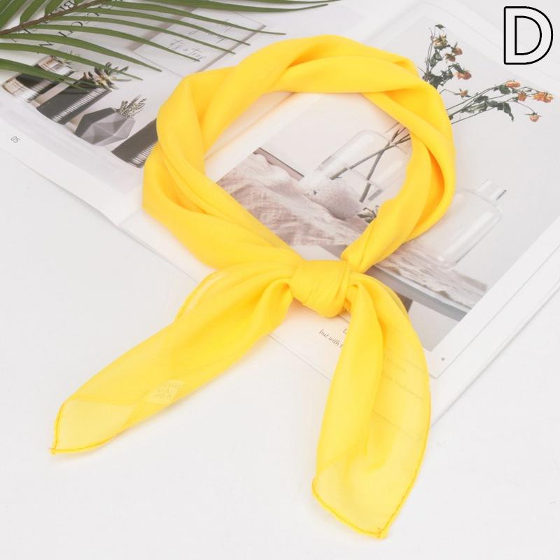 Sommer Mode Chiffon Einfarbig Schal Damen Kopf Hals Quadrat Schal Schals Weibliche Haar Krawatten Bands Halstuch Schals von Joom DACH