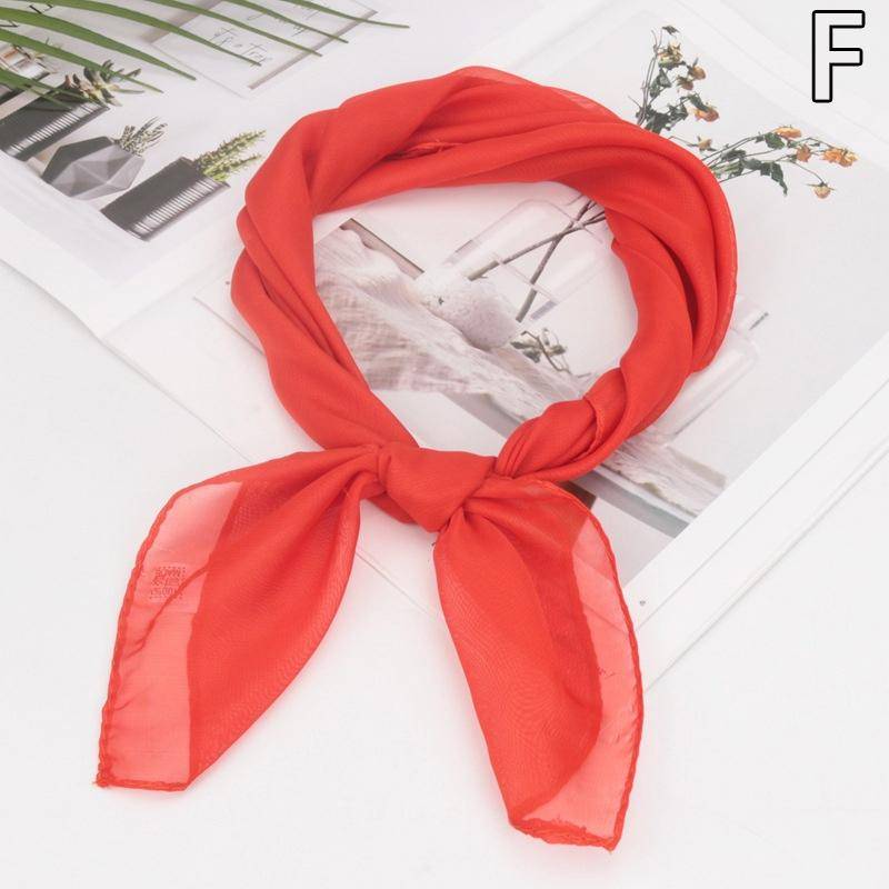 Sommer Mode Chiffon Einfarbig Schal Damen Kopf Hals Quadrat Schal Schals Weibliche Haar Krawatten Bands Halstuch Schals von Joom DACH