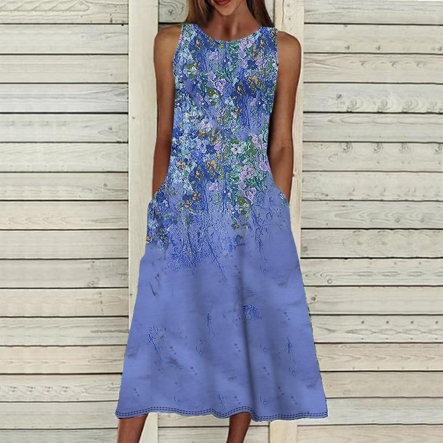 Sommer Mode Sexy Ärmelloses Kleid Weiche Casual 3D Zittern Druck Kleid Ärmelloses Sling Kleid Sommer Hosenträger Kleid 2XL blau Sommer Mode Sexy Ärmelloses Kleid Weiche Casual 3D Zittern Druck Kleid Ärmelloses Sling Kleid Sommer Hosenträger Kleid 2XL blau von Joom DACH