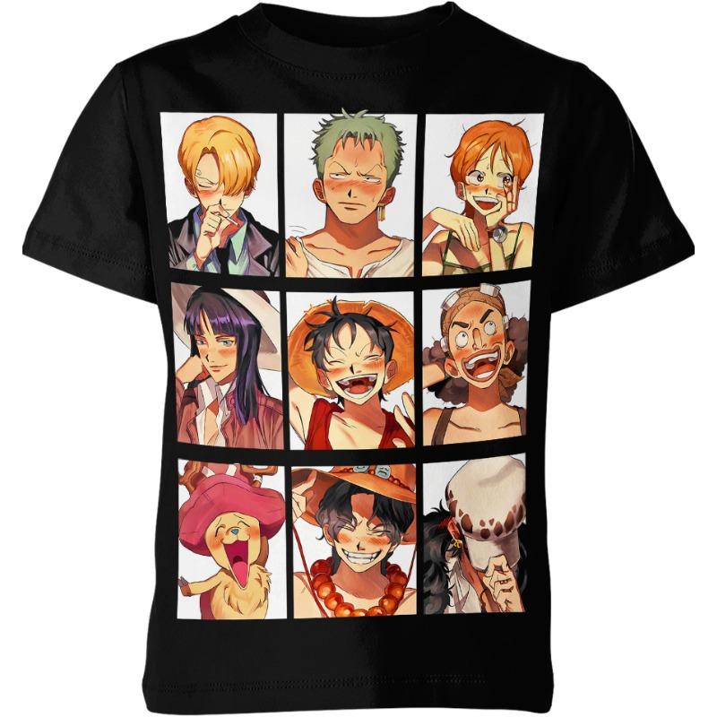 Sommer Neue 3D digitaldruck Japanischen anime One Piece herren Rundhals T-shirt kinder Street fashion Freizeit Cosplay Top 3XL von Joom DACH