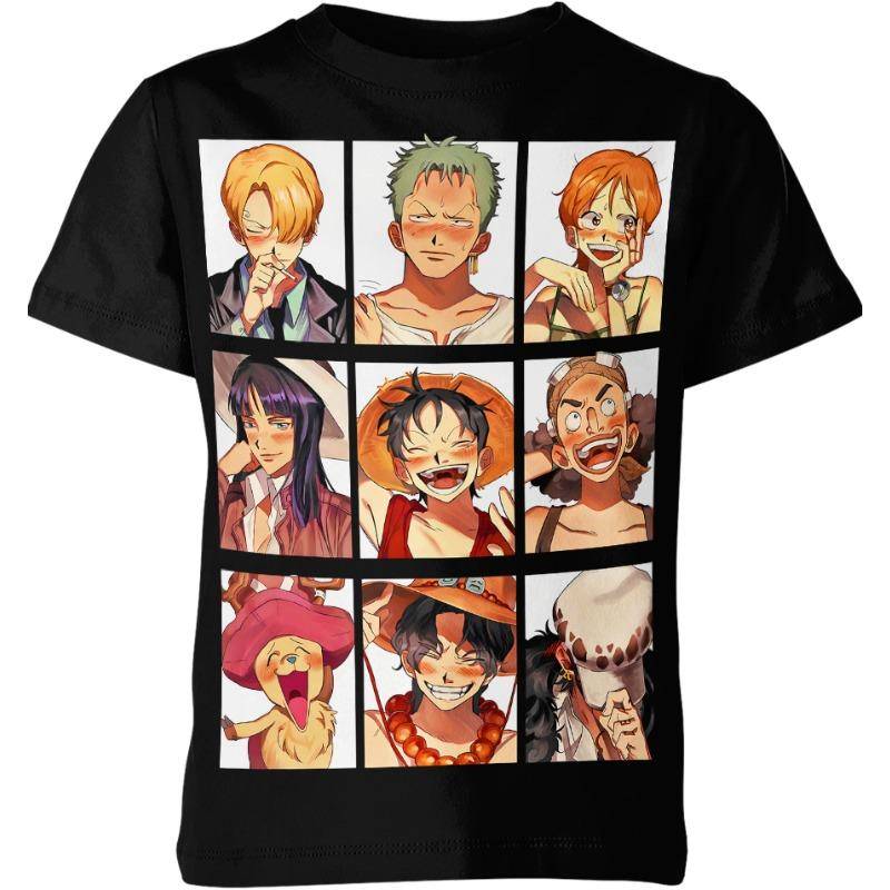 Sommer Neue 3D digitaldruck Japanischen anime One Piece herren Rundhals T-shirt kinder Street fashion Freizeit Cosplay Top 3XL von Joom DACH