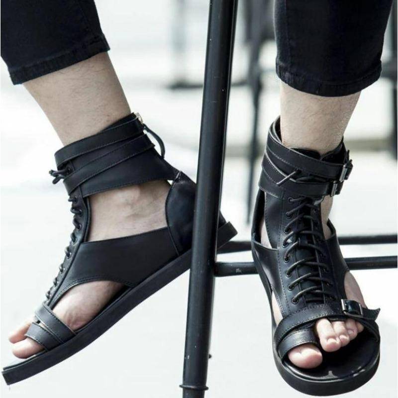 Sommer Neue Herrenmode High Top Sandalen Vielseitig männer RÖMISCHE SANDALEN Pu Casual Lace Up Zipper Sandalen Männer Schuhe KA343 46 Sommer Neue Herrenmode High Top Sandalen Vielseitig männer RÖMISCHE SANDALEN Pu Casual Lace Up Zipper Sandalen Männer Schuhe KA343 46 von Joom DACH