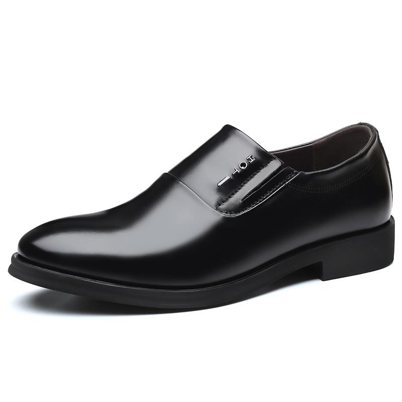 Sommer Neue Leder Leder Schuhe Business Kleid Casual Schuhe Rindsleder Slip-on Schuhe Männer Alle-spiel Hochzeit Schuhe 44 schwarz von Joom DACH