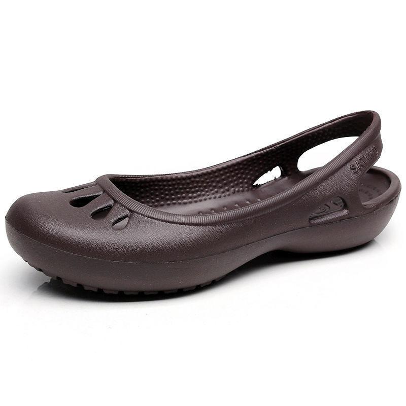 Sommer Neue Leichte Anti Slip Loch Schuhe Clog Für frauen Flache Unterseite Sandalen Krankenschwester Outdoor Strand Jelly 39 von Joom DACH