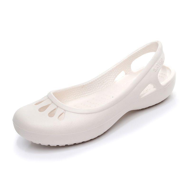 Sommer Neue Leichte Anti Slip Loch Schuhe Clog Für frauen Flache Unterseite Sandalen Krankenschwester Outdoor Strand Jelly 39 von Joom DACH