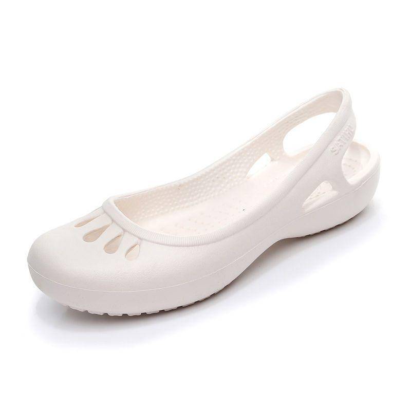 Sommer Neue Leichte Anti Slip Loch Schuhe Clog Für frauen Flache Unterseite Sandalen Krankenschwester Outdoor Strand Jelly 39 von Joom DACH