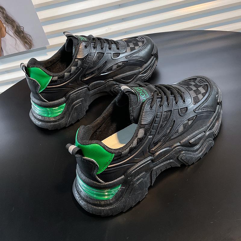 Sommer Neue Papa Schuhe frauen Koreanische Version der Dicken Boden Erhöhung Turnschuhe Einzigen Mesh Atmungsaktiv Mode Studenten 40 schwarz von Joom DACH
