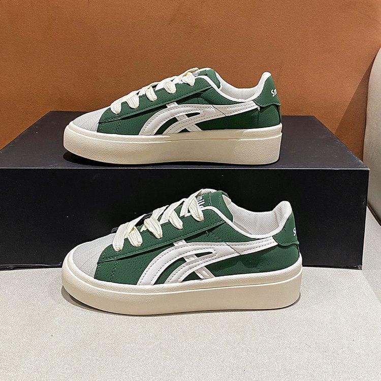 Sommer Neue Sportschuhe Damen Studenten Farbpassend Schnürschuhe Damenschuhe Mode Lässig All-Match Weiße Schuhe Damen 40 von Joom DACH