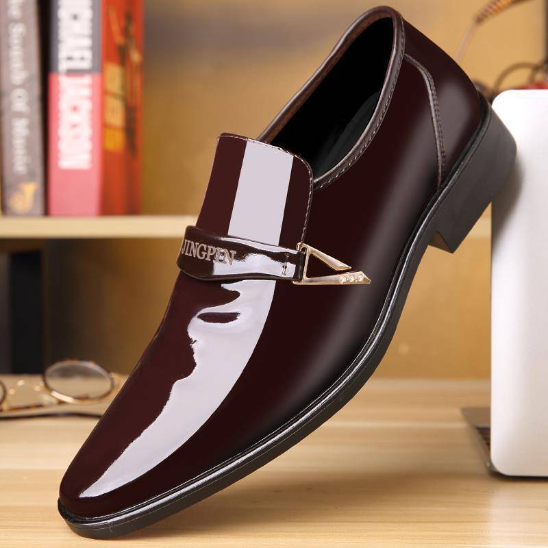 Sommer Neue herren Leder Schuhe Koreanische Mode Alle-spiel Shiny Patent Leder Spitz Casual Schuhe Business herren Schuhe 44 von Joom DACH