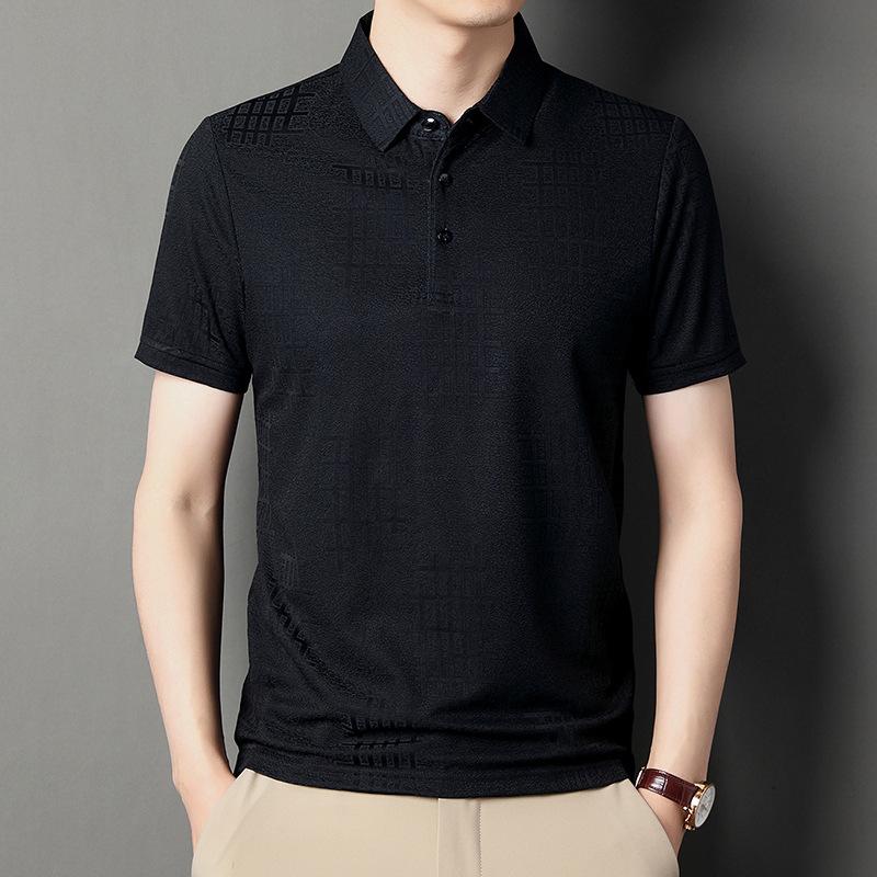 Sommer Neues Koreanisches Herren-Poloshirt Revers Dünn Lässig Einfarbig Herren Kurzarm XXXXL von Joom DACH