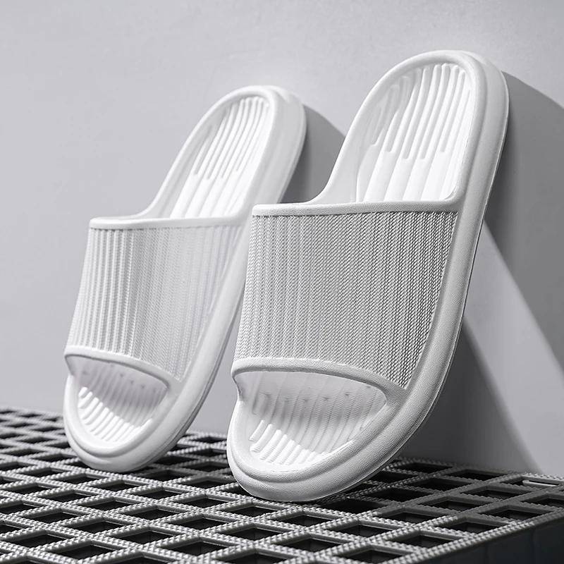 Sommer Plateau Cloud Slipper Damen Bequem Einfarbig Weiche Sohle Kissen Pantoletten Frau Paar Rutschfest Strand Flip Flops 44-45 von Joom DACH