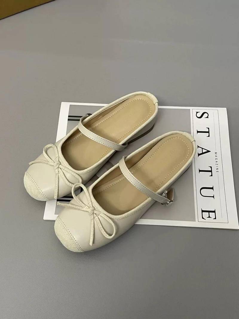 Sommer Schleifenknoten Damen Pantoletten Slipper Mode Flache Slip-on Slides Damen Elegant Interne Erhöhung Sandalen Schuhe 40 weiß von Joom DACH