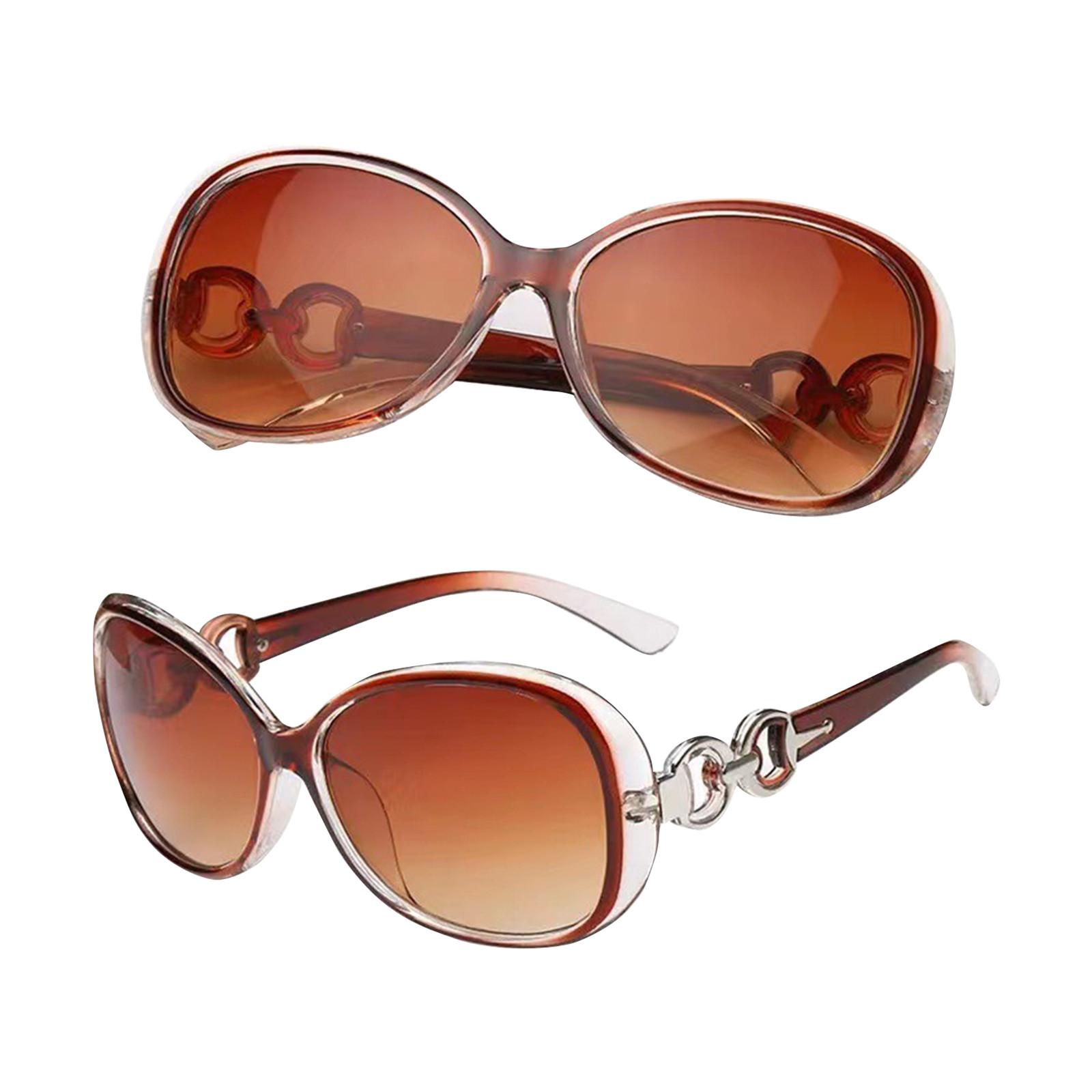 Sommer Sonnenbrille Für Frauen Brillen Retro Vintage Sonnenbrille Kunststoff One Size braun von Joom DACH
