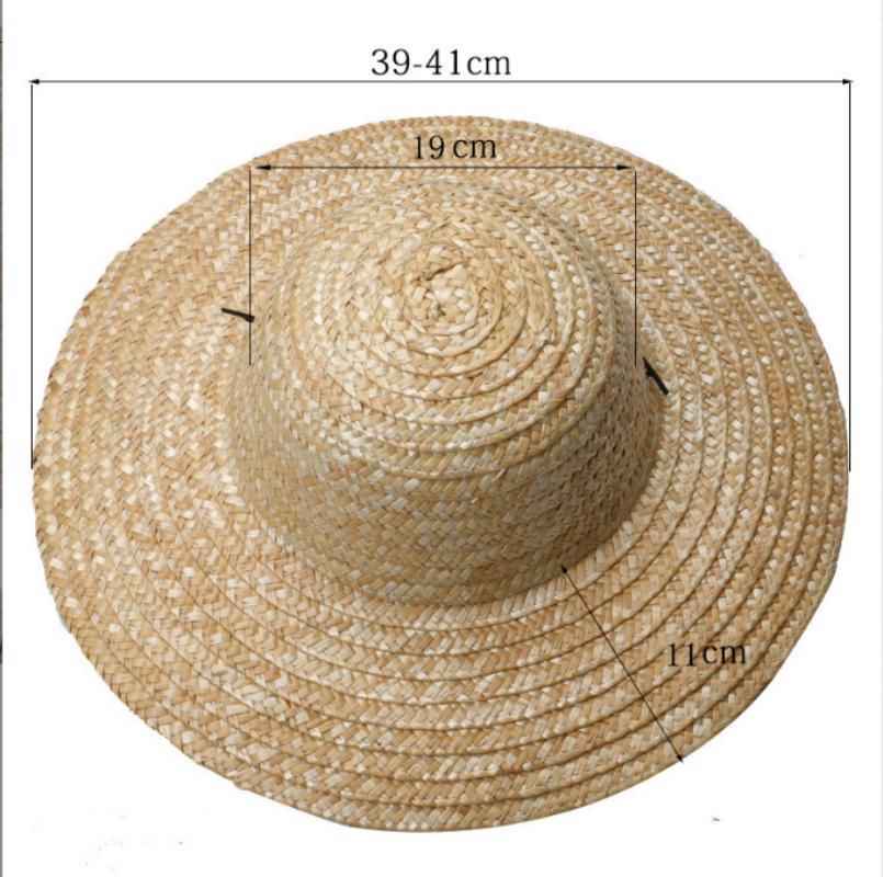 Sommer-Sonnenhüte aus Stroh für Damen, breite Krempe, Strandhüte mit Sonnenschutz und UV-Schutz, schlapprige, verstaubare Hüte und Kappen, Unisex-Bauernhut von Joom DACH