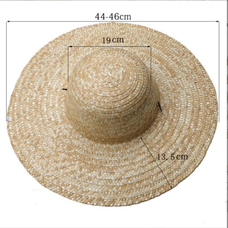Sommer-Sonnenhüte aus Stroh für Damen, breite Krempe, Strandhüte mit Sonnenschutz und UV-Schutz, schlapprige, verstaubare Hüte und Kappen, Unisex-Bauernhut von Joom DACH