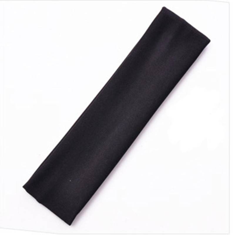 Sommer Sport Yoga Haarband Solide Laufen Absorbieren Schweiß Stirnband Für Frauen Männer Einstellbar Make-Up Haar Zubehör Headwrap schwarz von Joom DACH