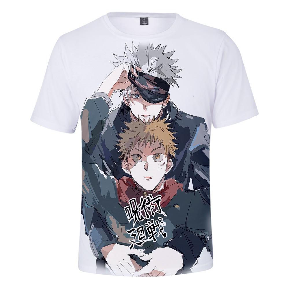 Sommer-T-Shirts für Kinder und Herren, japanischer Anime Jujutsu Kaisen Gojo, Jungen-T-Shirt, Sommer, übergroß, Harajuku, lässig, Sport, Streetwear 160 von Joom DACH