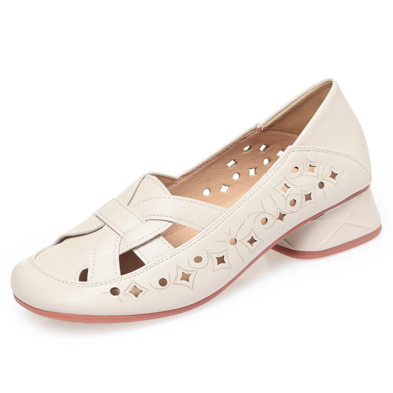 Sommer Tennis Atmungsaktiv Weiche Sohle Schuhe Für Damen Walking Stilvoll Komfort Slipper Trainer Arbeitsschuhe Weiches Leder 39 von Joom DACH