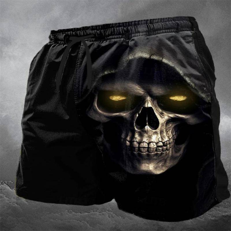 Sommer Totenkopf 3D-Druck Strandshorts Herren Casual Fashion Boardshorts Männliche Badehose Kinder Kurze Hosen Mann Badeanzug Kleidung 4XL von Joom DACH