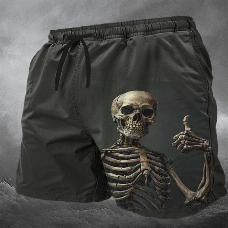 Sommer Totenkopf 3D-Druck Strandshorts Herren Casual Fashion Boardshorts Männliche Badehose Kinder Kurze Hosen Mann Badeanzug Kleidung M von Joom DACH