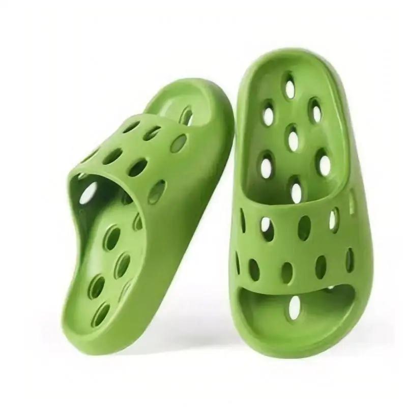 Sommer Undichte Hausschuhe Badezimmer Baden Bequem Herren Damen Paar Zuhause Indoor Rutschfest EVA Sandalen Hausschuhe Strandschuhe 44-45 von Joom DACH