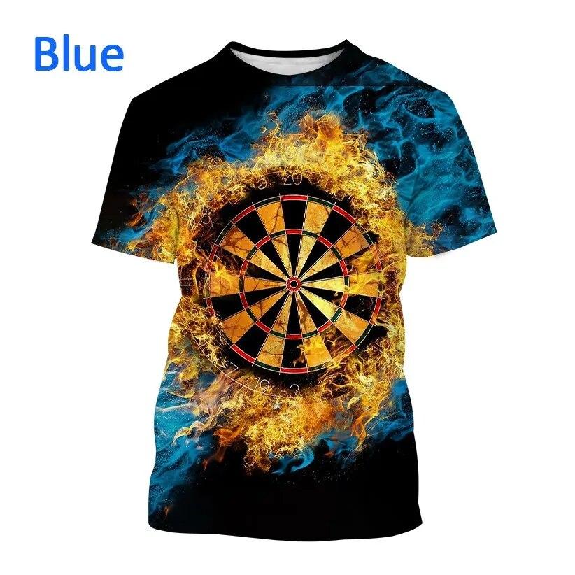 Sommer Unisex Dart Board T-shirt Harajuku Stil Top T-shirt Dart Werfen 3D Druck männer T-shirt Personalisierte Kurzarm XL von Joom DACH