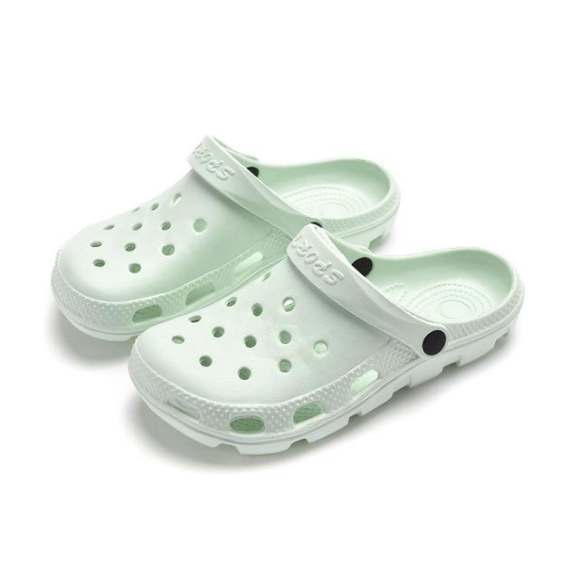 Sommer Unisex Mode Bequeme Strandsandalen Dicke Sohle Slipper Wasserdichte Anti-Rutsch-Sandalen Flip für Damen Herren 38 hellgrüne Sommer Unisex Mode Bequeme Strandsandalen Dicke Sohle Slipper Wasserdichte Anti-Rutsch-Sandalen Flip für Damen Herren 38 hellgrüne von Joom DACH