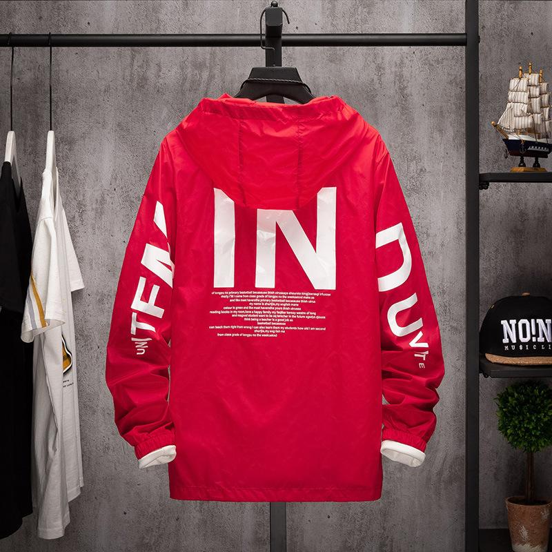 Sommer Windjacke Damen Mode Kapuze Reißverschluss Bomberjacke Streetwear Oberbekleidung XXXXL rot von Joom DACH