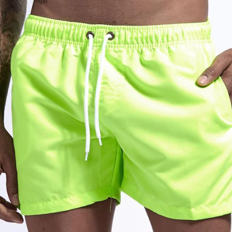 Sommer herren strand hosen lose große größe schnell trocknend casual shorts modische M gelbe neonfarbe von Joom DACH