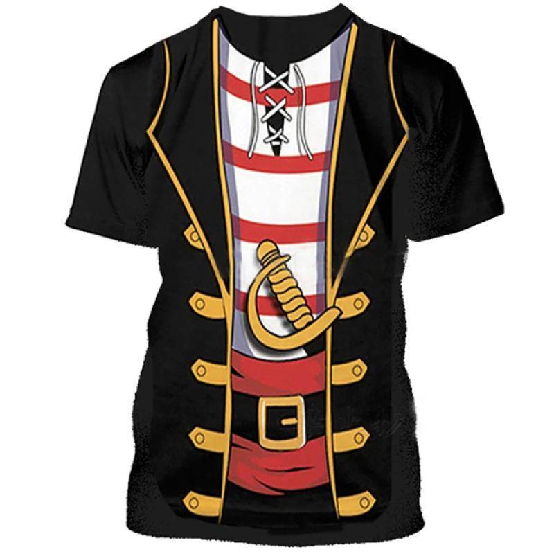 Sommer männer T-shirts 3d Polizei Uniform Druck Oansatz Kurzarm Mode Cosplay Kleidung Übergroßen Streetwear Tops T Shirts 4XL von Joom DACH