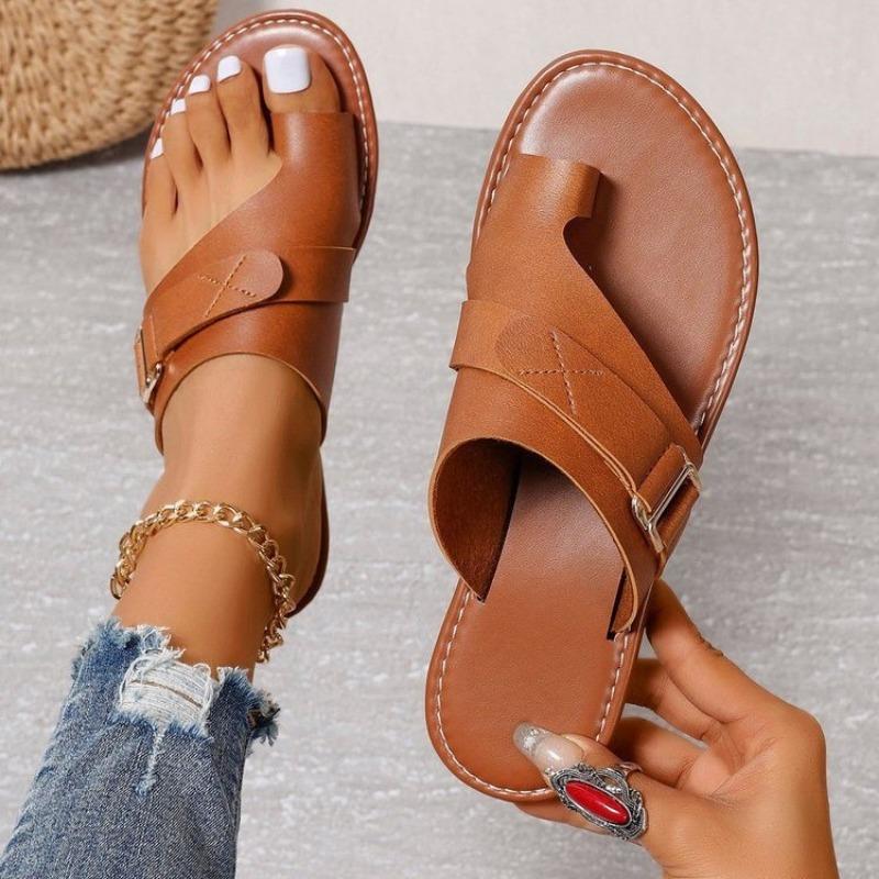 Sommer neue große-größe frauen schuhe, set von kappe flache heels casual licht braun frauen kühlen hausschuhe wünschen 41 hellbraune von Joom DACH