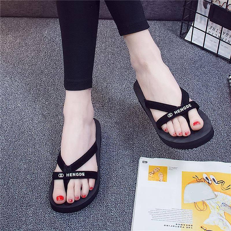 Sommer rutschfeste Schuhe Wedges Slippes Frau Damen Flip Flops Größe 7 Leder Damen Flip Flops 39 von Joom DACH