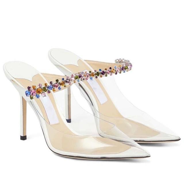 Sommer33 -43 Sandalen Strass High Heels 8 .5cm /10cm Offene Zehen Damenschuhe Party Hochzeit Brautschuhe Markenshow 35 von Joom DACH