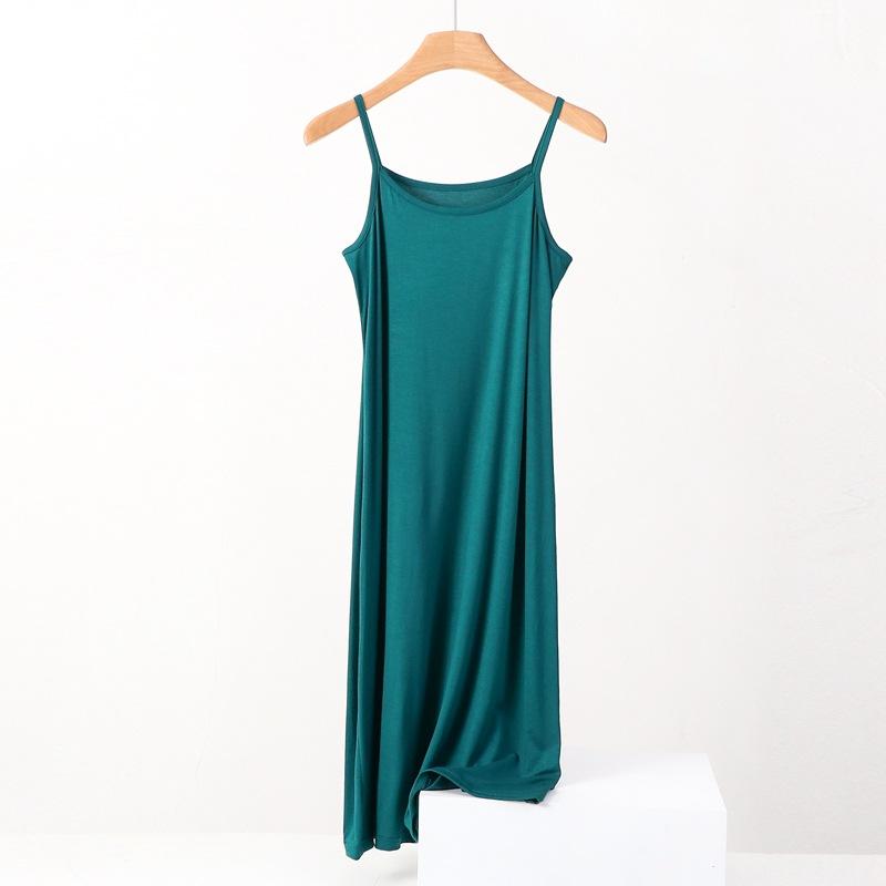 Sommerkleid für Damen, ärmellos, Camisole-Kleid, Übergröße, locker, lässig, mit langem Unterteil 7XL moosgrün von Joom DACH