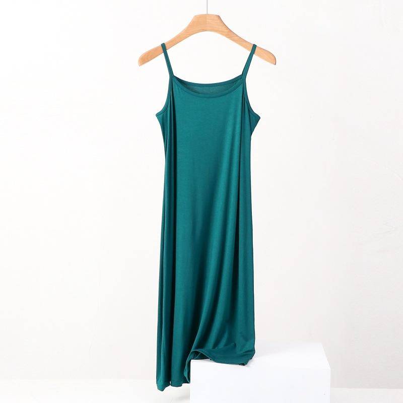 Sommerkleid für Damen, ärmellos, Camisole-Kleid, Übergröße, locker, lässig, mit langem Unterteil 7XL moosgrün von Joom DACH
