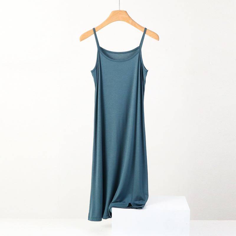 Sommerkleid für Damen, ärmellos, Camisole-Kleid, Übergröße, locker, lässig, mit langem Unterteil 7XL grün von Joom DACH