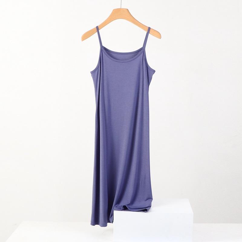 Sommerkleid für Damen, ärmellos, Camisole-Kleid, Übergröße, locker, lässig, mit langem Unterteil 8XL pfau blau von Joom DACH
