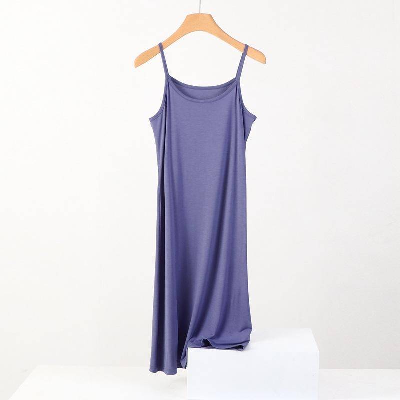 Sommerkleid für Damen, ärmellos, Camisole-Kleid, Übergröße, locker, lässig, mit langem Unterteil 8XL pfau blau von Joom DACH