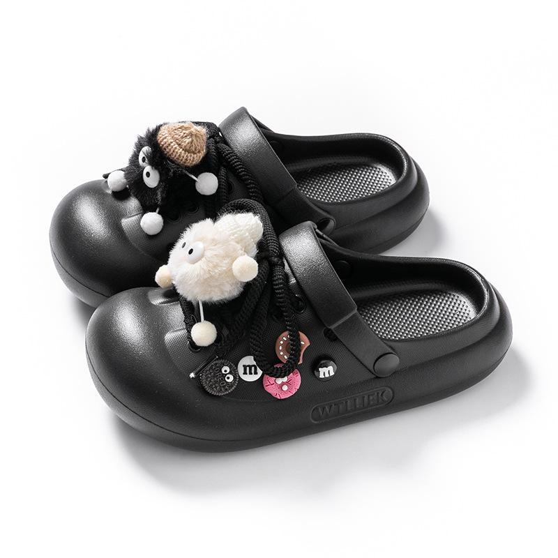 Sommerliche hübsche DIY Gartenschuhe für Damen EVA Schnürer Damenmode Weiche Sohle Strandsandalen Mädchen Rutschfeste Hausschuhe 36-37 von Joom DACH