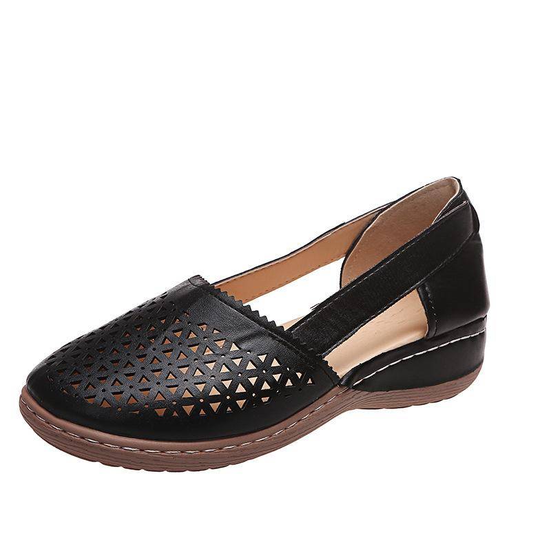 Sommermode aushöhlen Pu-Leder Pumps Damenschuhe Damen Büroschuhe 40 schwarz von Joom DACH