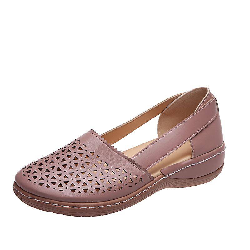 Sommermode aushöhlen Pu-Leder Pumps Damenschuhe Damen Büroschuhe 40 rosa von Joom DACH